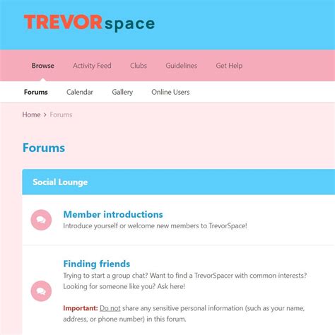 gay forum|Visit TrevorSpace